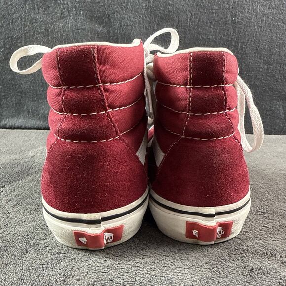Vans Sk8-Hi Shoes Maroon W 7.5 Mens 6 US Canvas Casual High Top Skater Sneakers - Picture 5 of 9